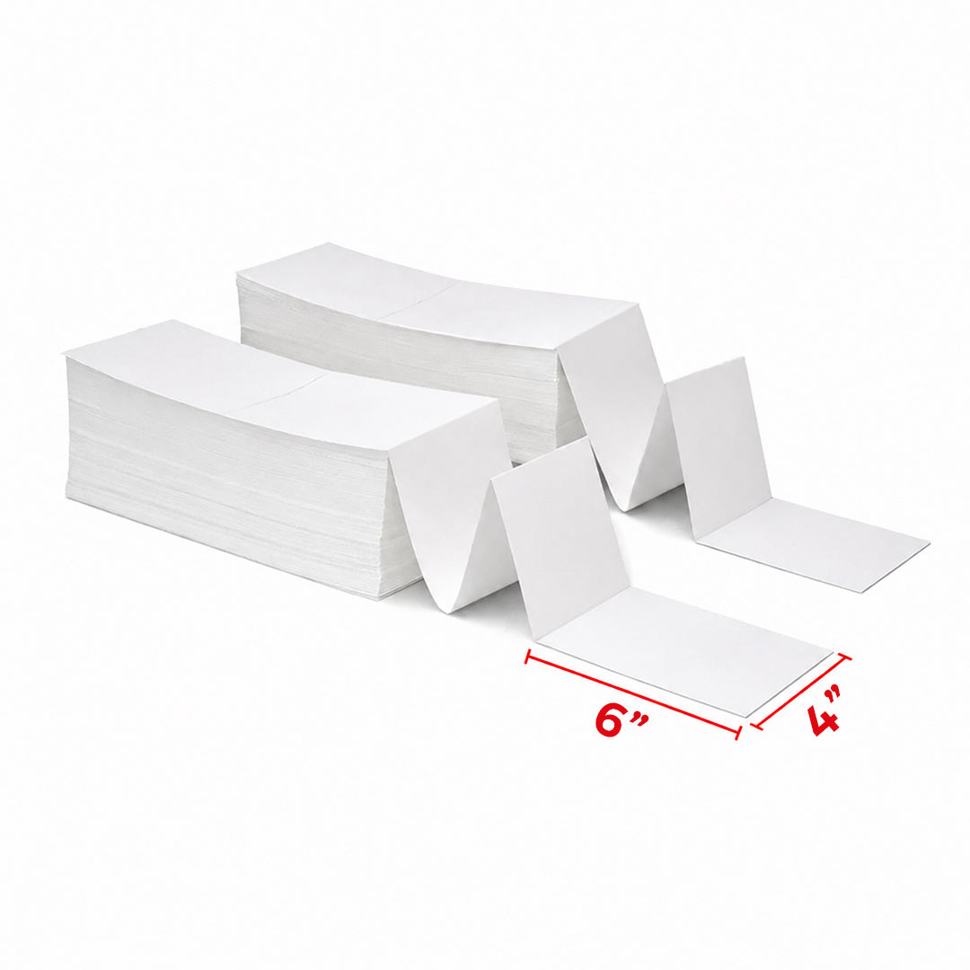 Direct Zigzag Thermal Label - 100x150 (4x6 mm) | Barcode, Price & Inventory Labels for Retail & E-Commerce